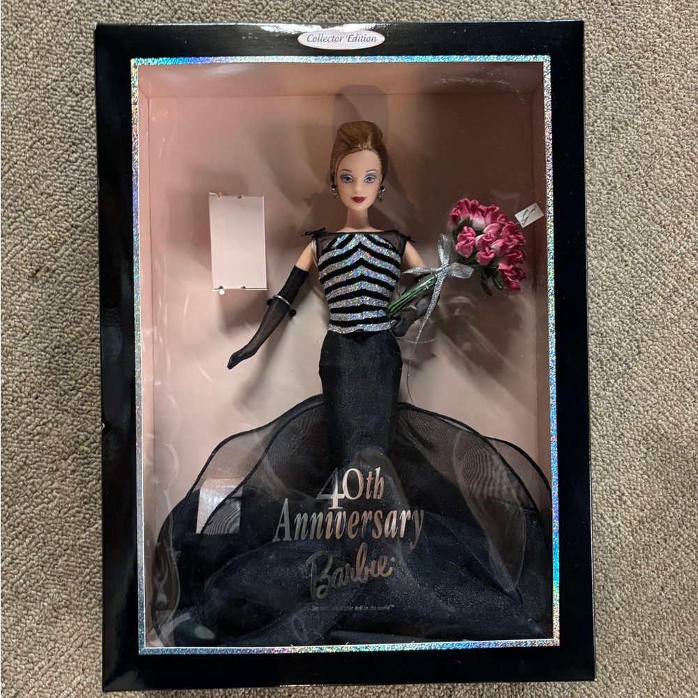 40th Anniversary 1999 Barbie Collector Edition in Black and Silver Gown